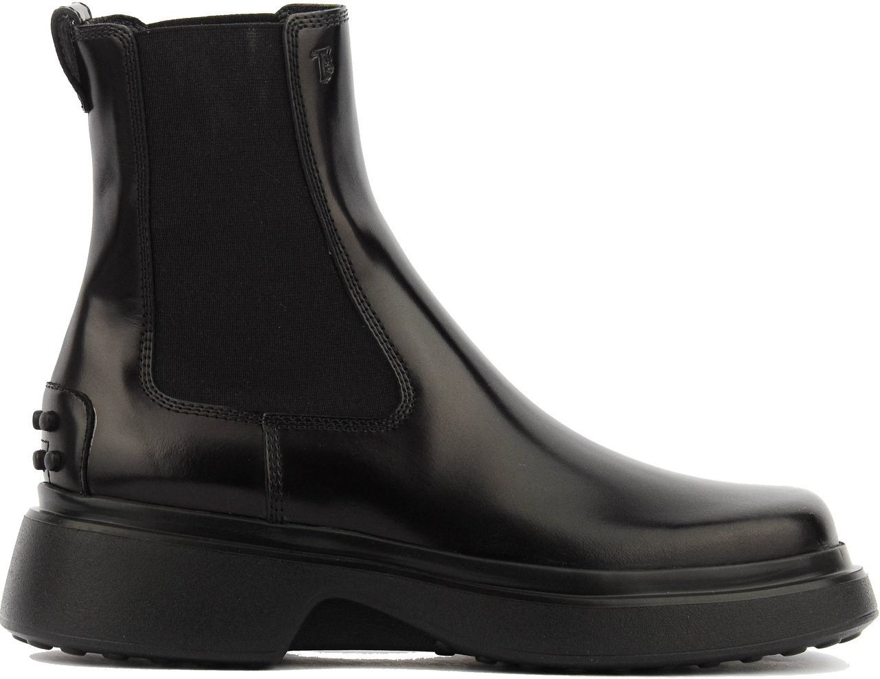 Tod's Chelaseaboot Black High Shine Zwart