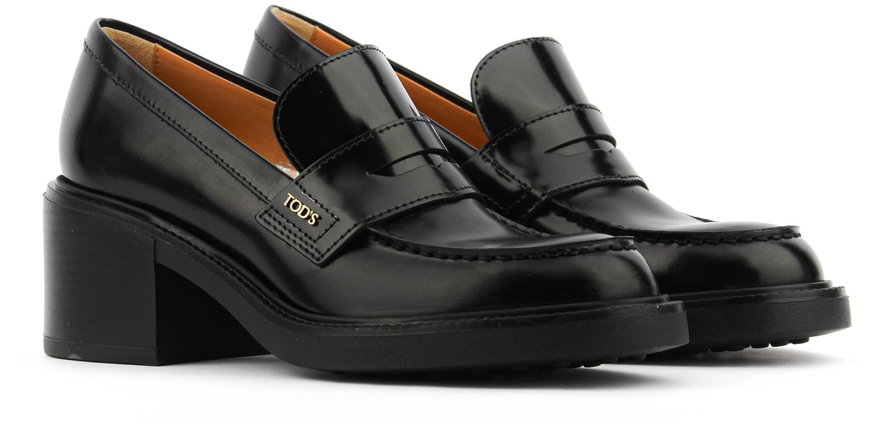 Tod's Loafer Black Leather Zwart