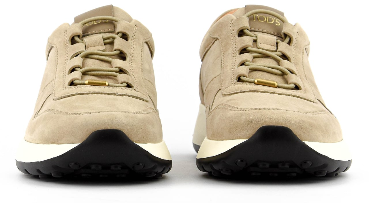 Tod's Red Dot Sneaker Grey Suede Grijs