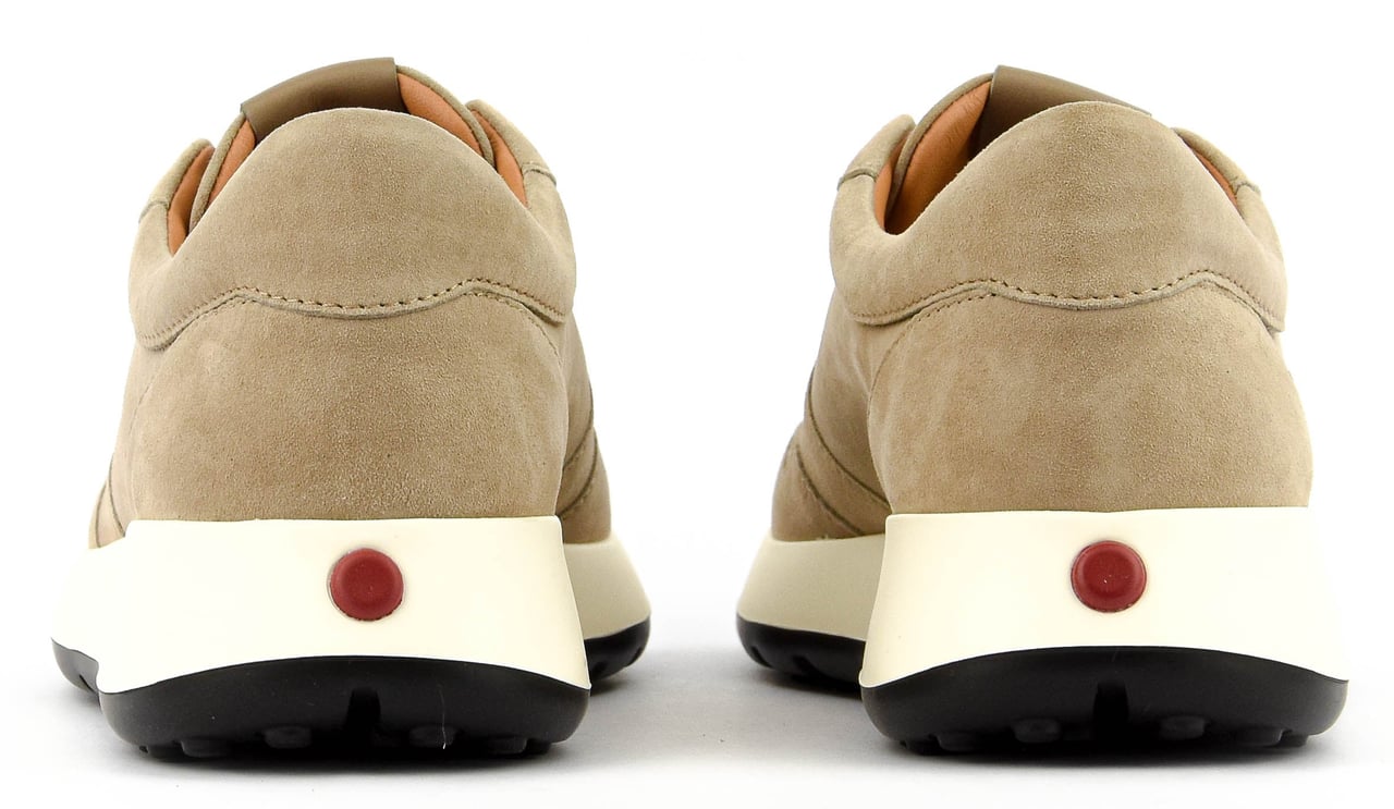 Tod's Red Dot Sneaker Grey Suede Grijs