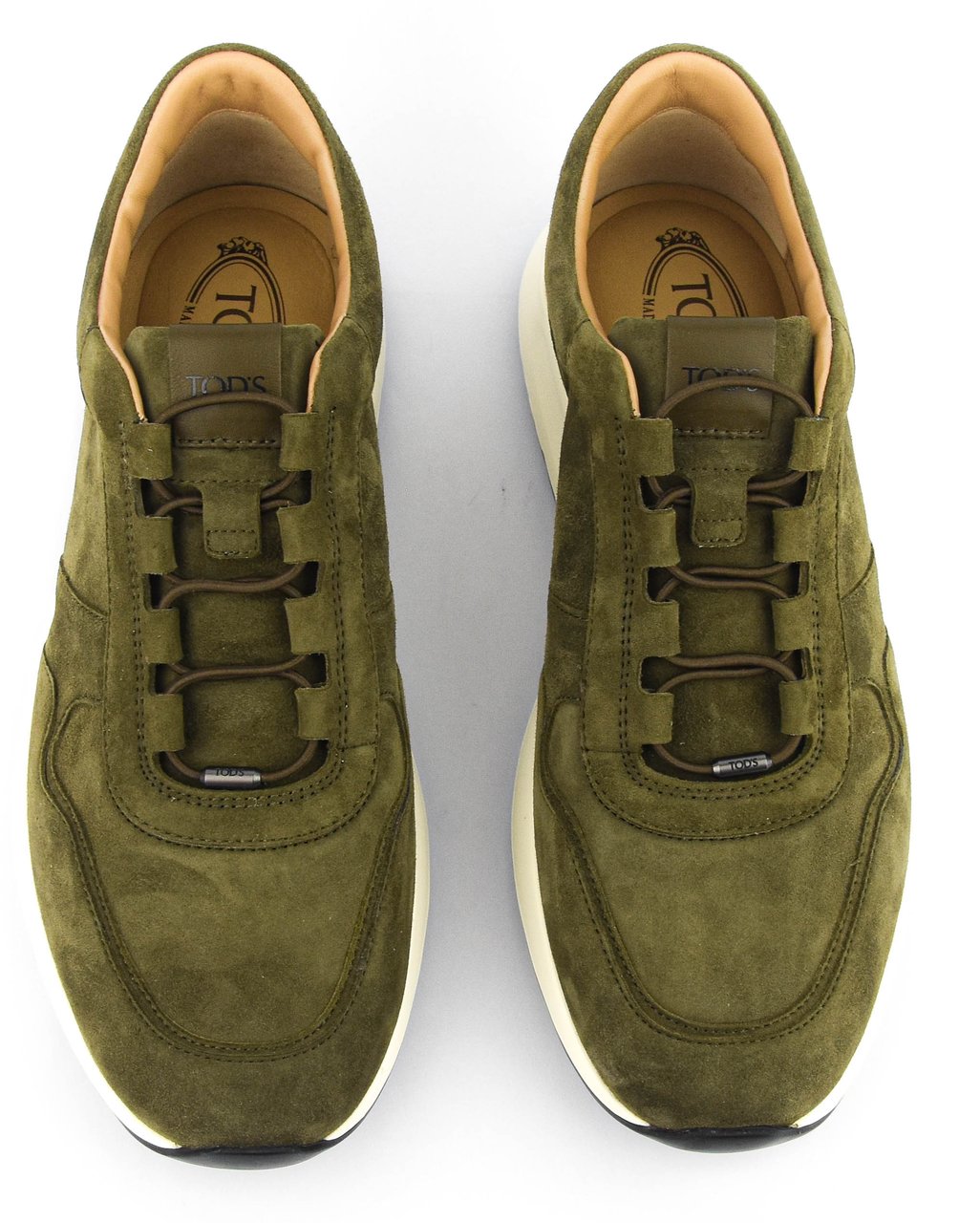 Tod's Red Dot Sneaker Green Suede Groen