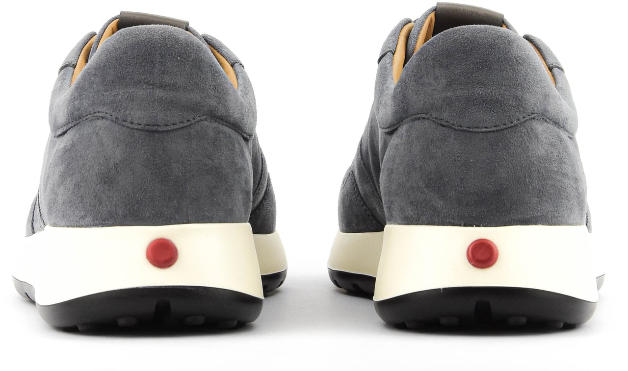 Tod's Red Dot Sneaker Blue Suede Blauw