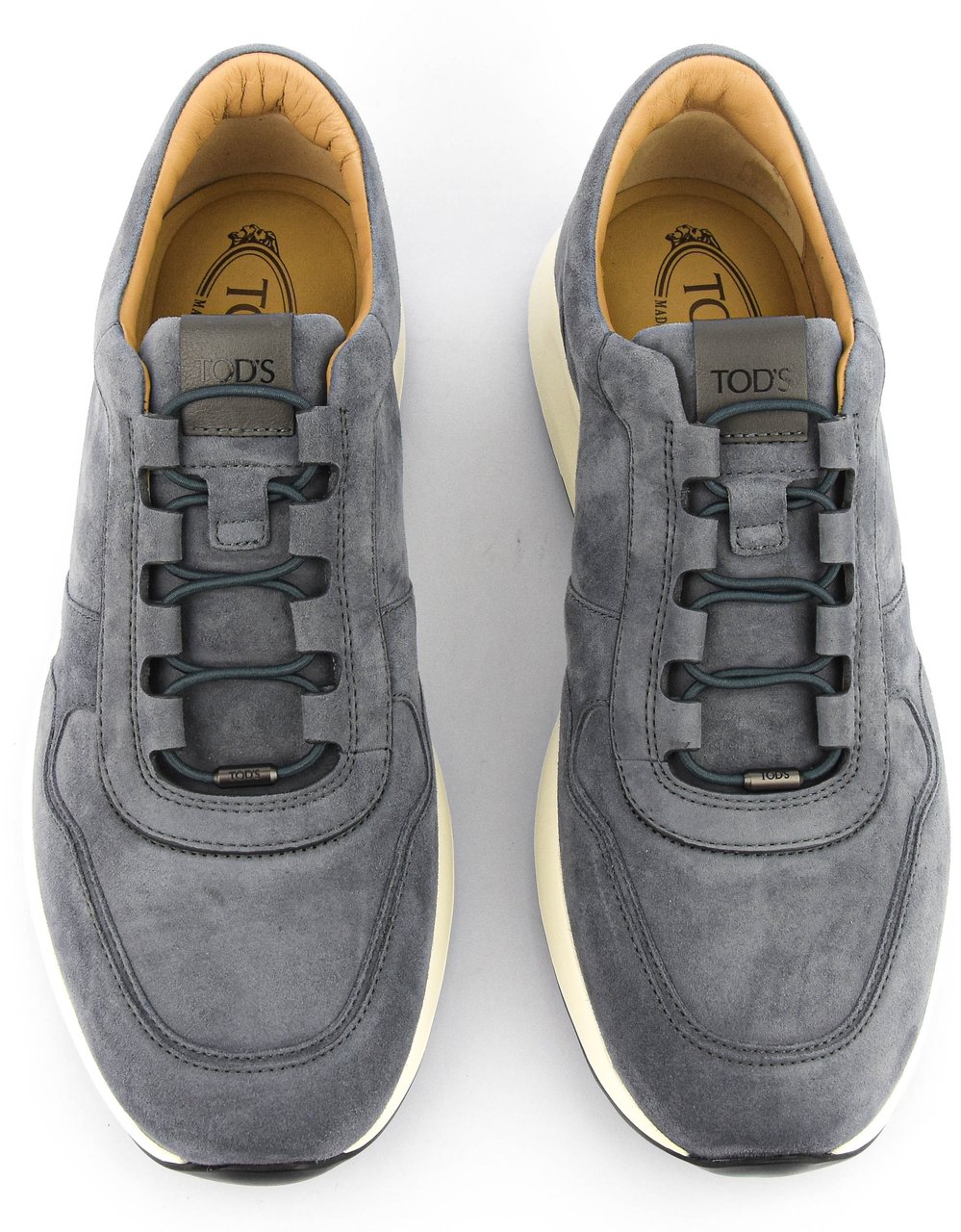 Tod's Red Dot Sneaker Blue Suede Blauw