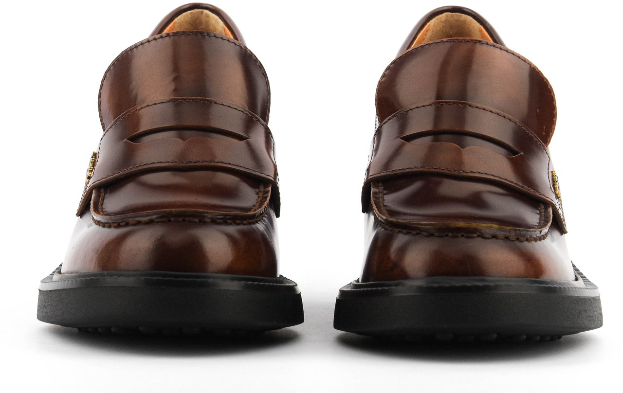 Tod's Loafer Brown High Shine Bruin