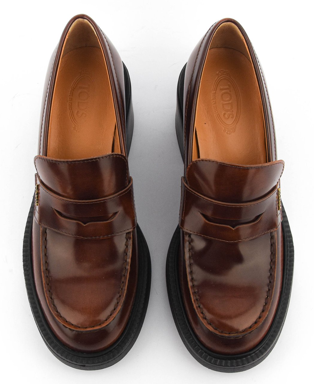 Tod's Loafer Brown High Shine Bruin