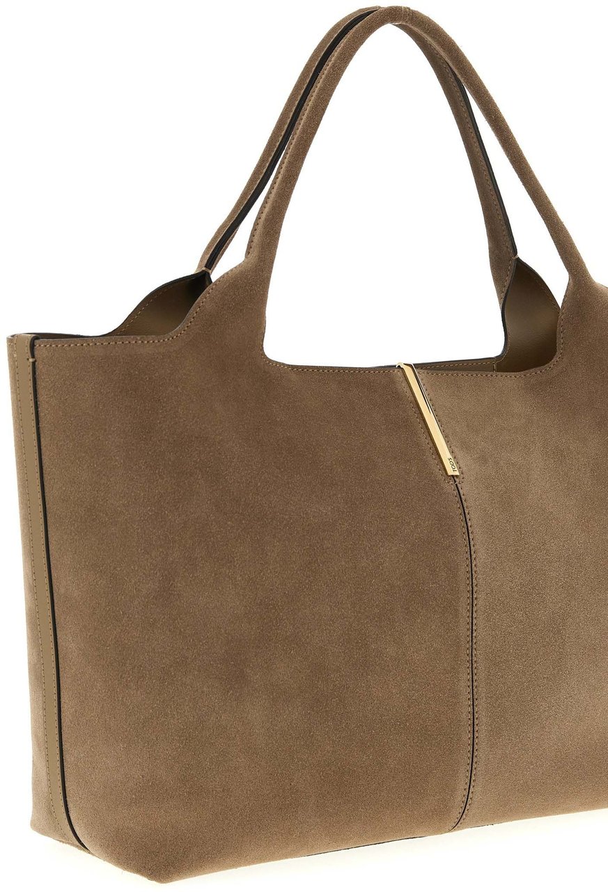 Tod's Beige Calfskin Tote Bag Beige
