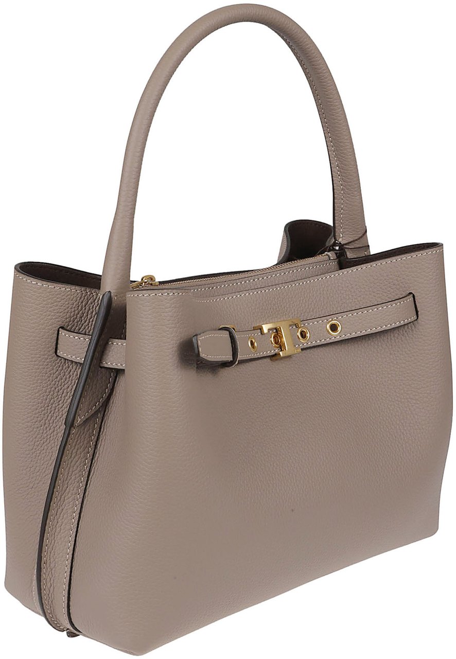 Tod's Textured Leather Handbag Groen