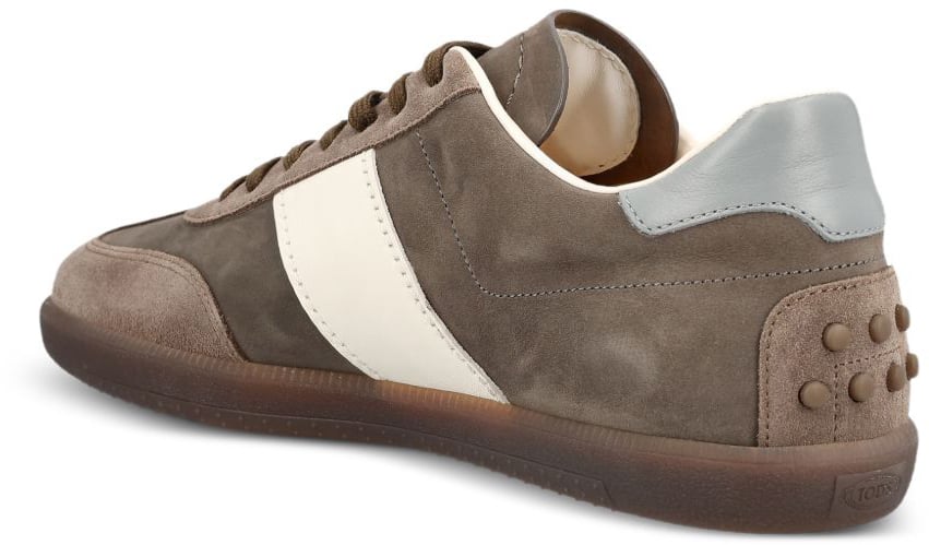 Tod's Low-Top Sneakers With Rubber Studs And Embossed Details Grijs