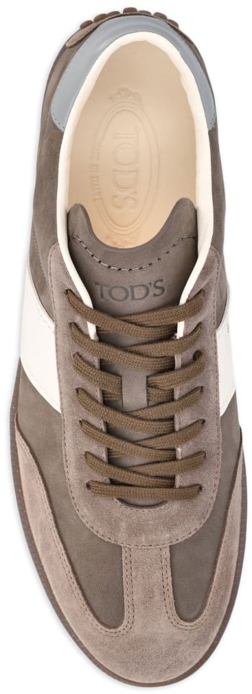 Tod's Low-Top Sneakers With Rubber Studs And Embossed Details Grijs