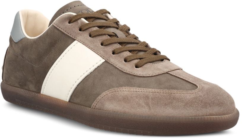 Tod's Low-Top Sneakers With Rubber Studs And Embossed Details Grijs