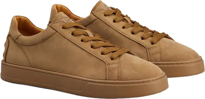 Tod's Cassetta 04L Sneakers In Smooth Goat Leather Bruin