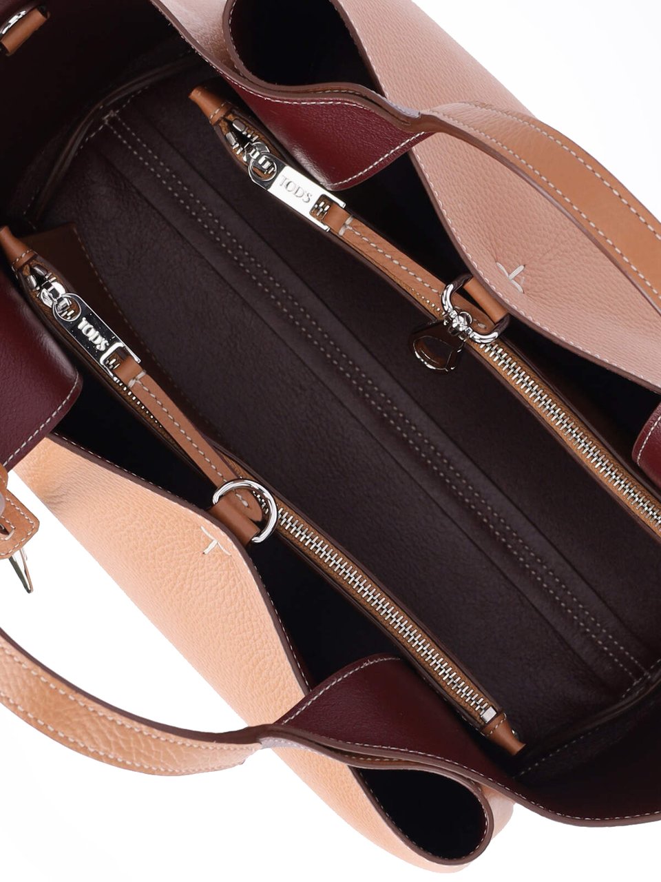 Tod's Textured Brown Leather Tote Bag Bruin