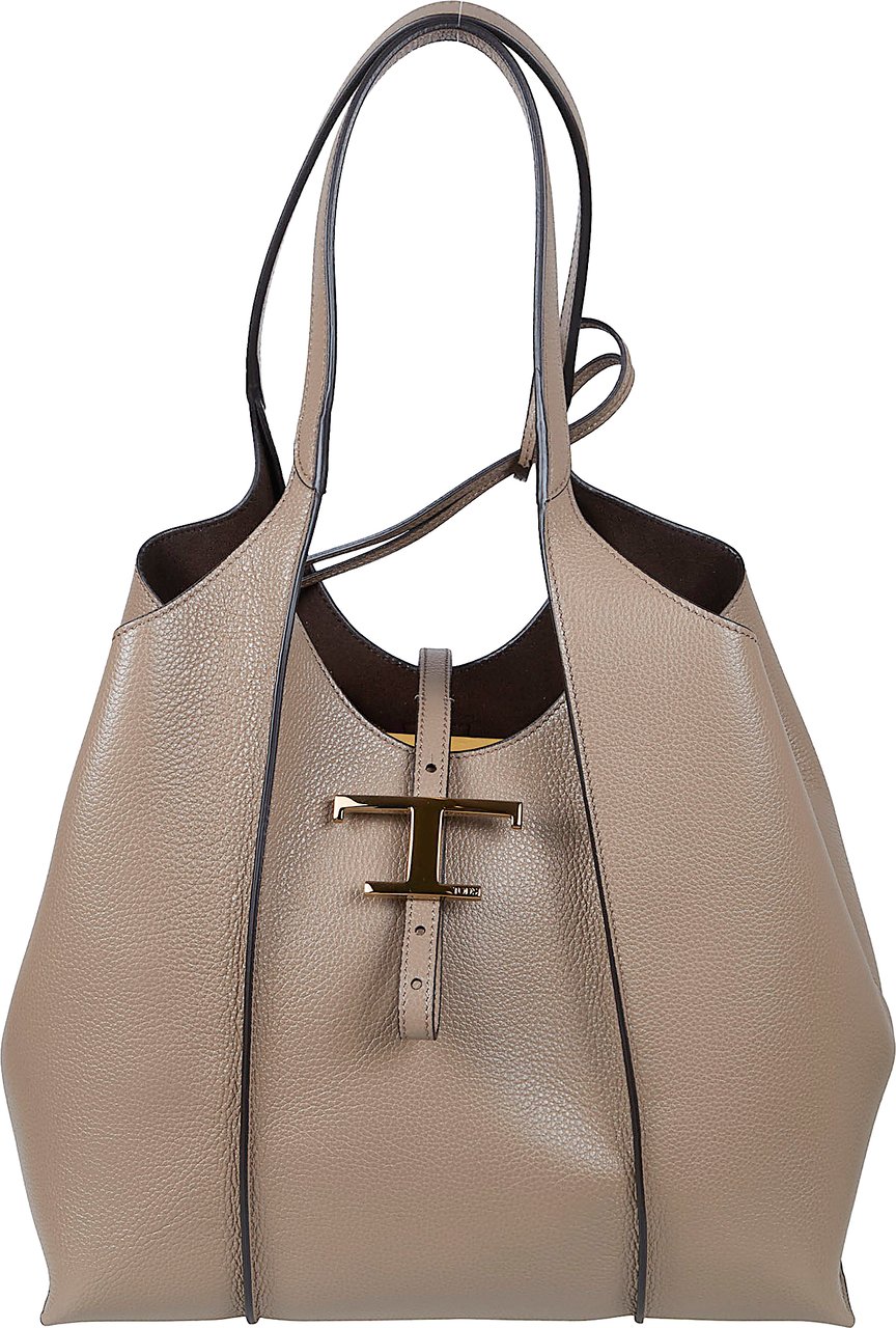 Tod's Textured Leather Tote Bag Groen