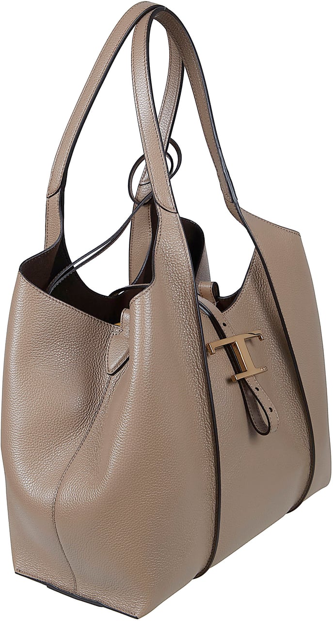Tod's Textured Leather Tote Bag Groen