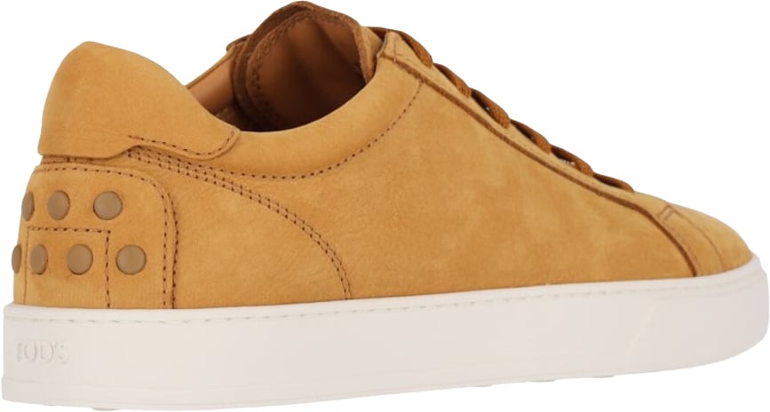 Tod's Nubuck Leather Sneakers With Round Toe Bruin