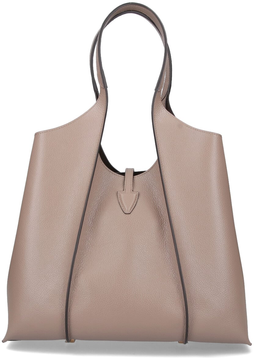 Tod's Tote Bag in Taupe Leather Neutraal