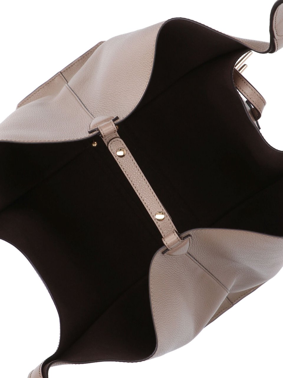 Tod's Tote Bag in Taupe Leather Neutraal