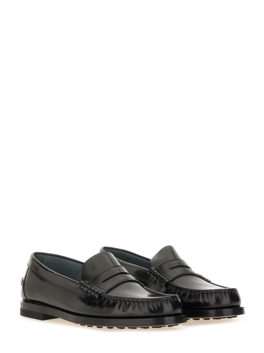 Tod's LEATHER LOAFER Zwart