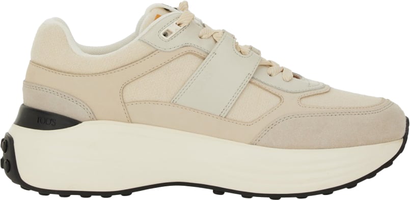 Tod's FABRIC AND SUEDE SNEAKER Beige