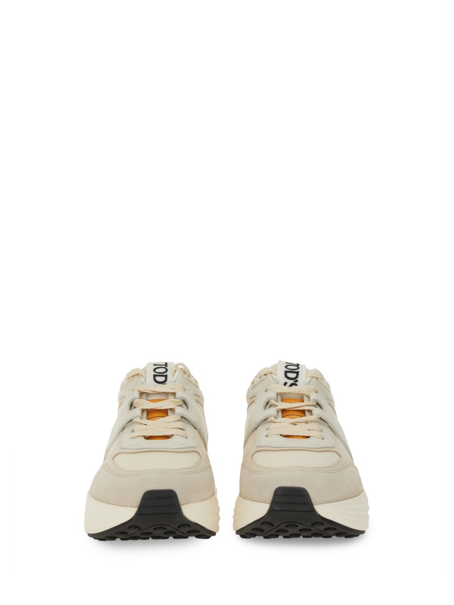 Tod's FABRIC AND SUEDE SNEAKER Beige