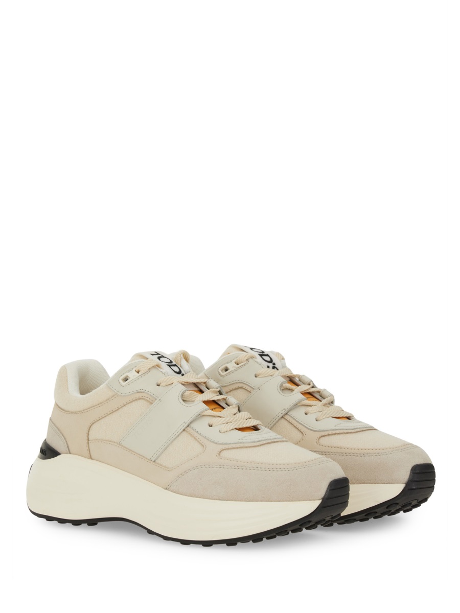Tod's FABRIC AND SUEDE SNEAKER Beige