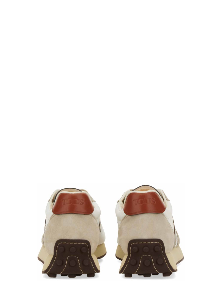 Tod's LEATHER AND FABRIC SNEAKER Beige