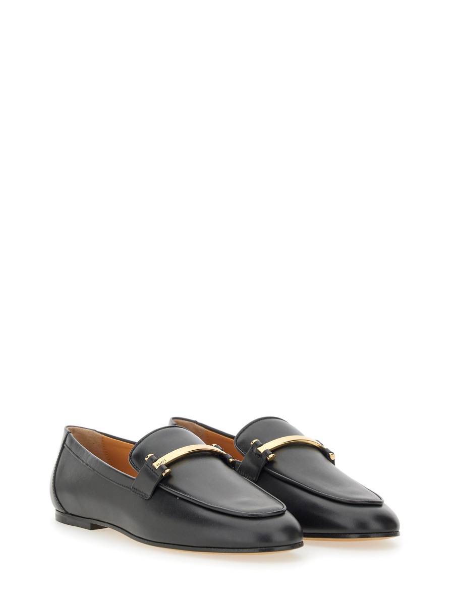 Tod's LEATHER LOAFER Zwart