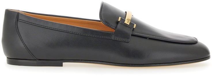 Tod's LEATHER LOAFER Zwart