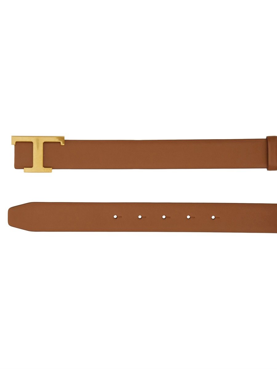 Tod's CINTURA "T TIMELESS" REVERSIBILE Bruin