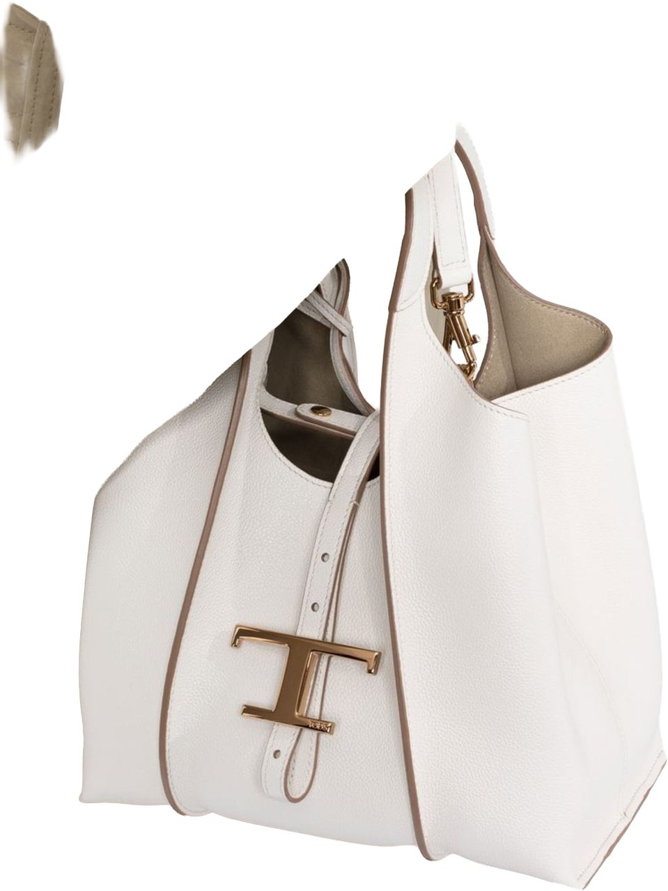 Tod's White Shopping T Timeless Leather Handbag Wit