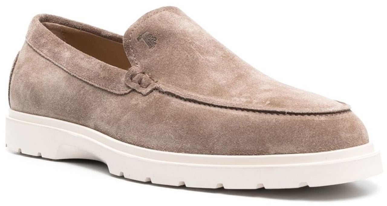 Tod's Moccasin Slipper Refined Suede Loafers Roze