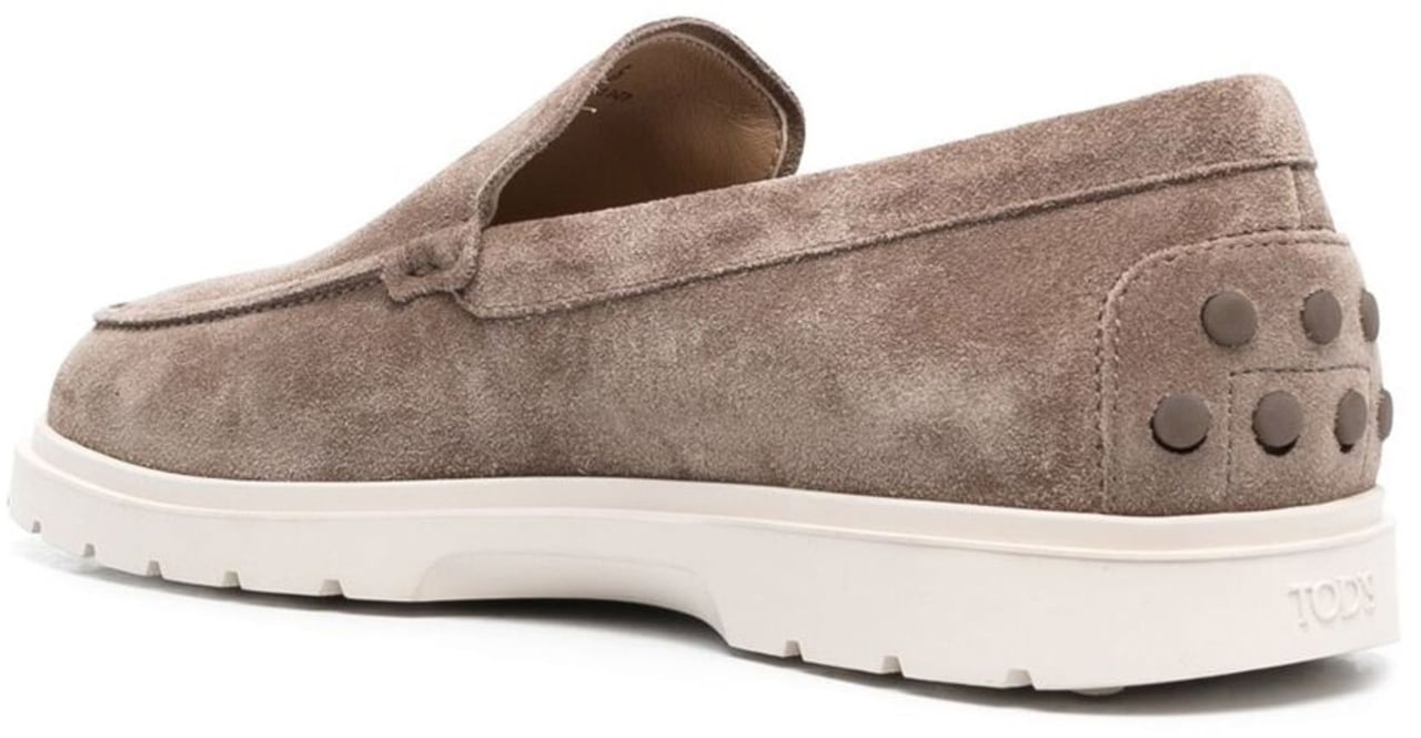 Tod's Moccasin Slipper Refined Suede Loafers Roze