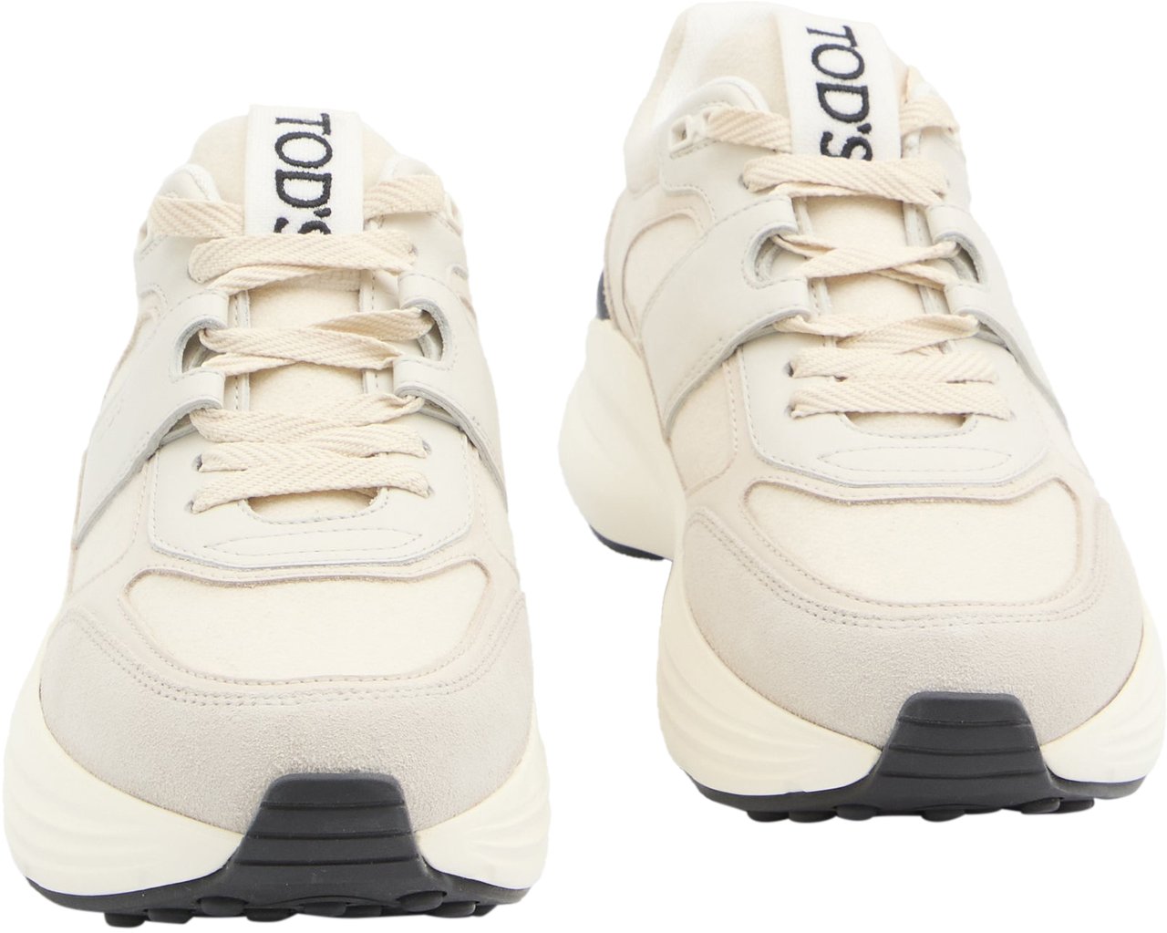 Tod's Sneakers in leather and fabric Wit