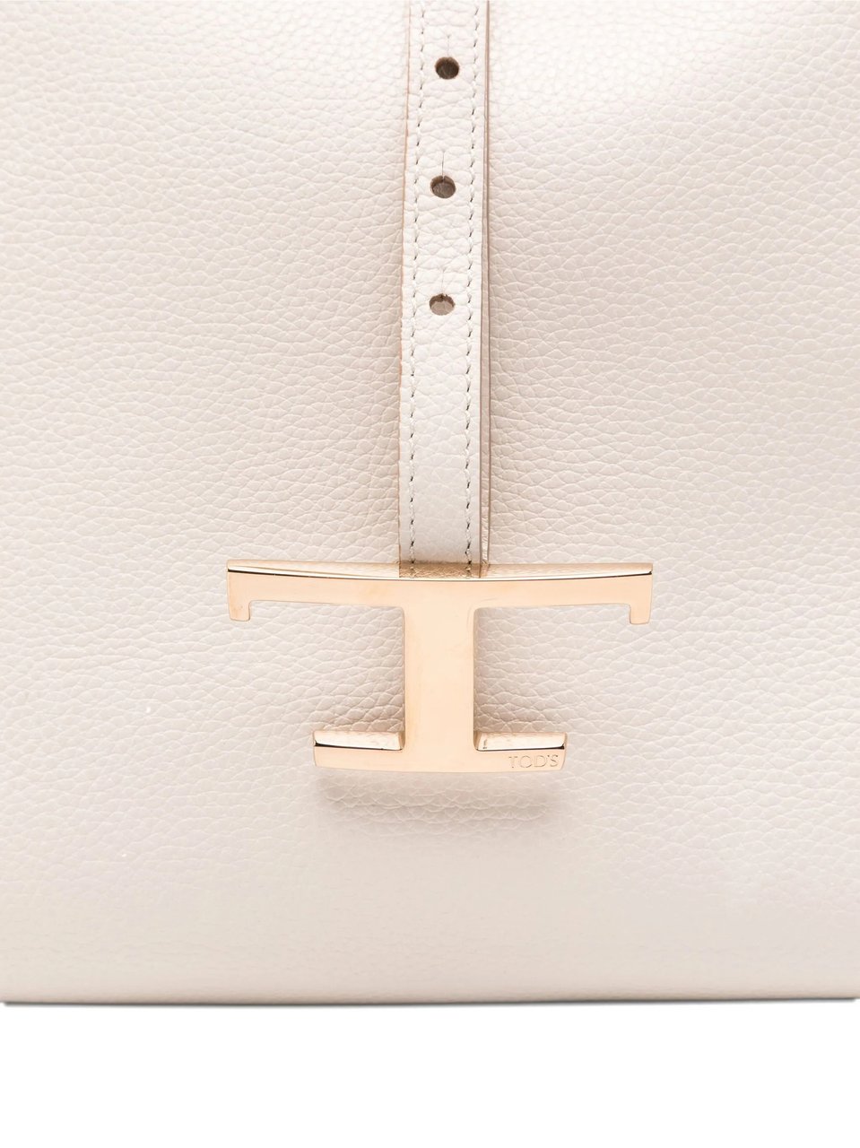 Tod's Neutral Secchiello T Timeless Pebbled Handbag Neutraal
