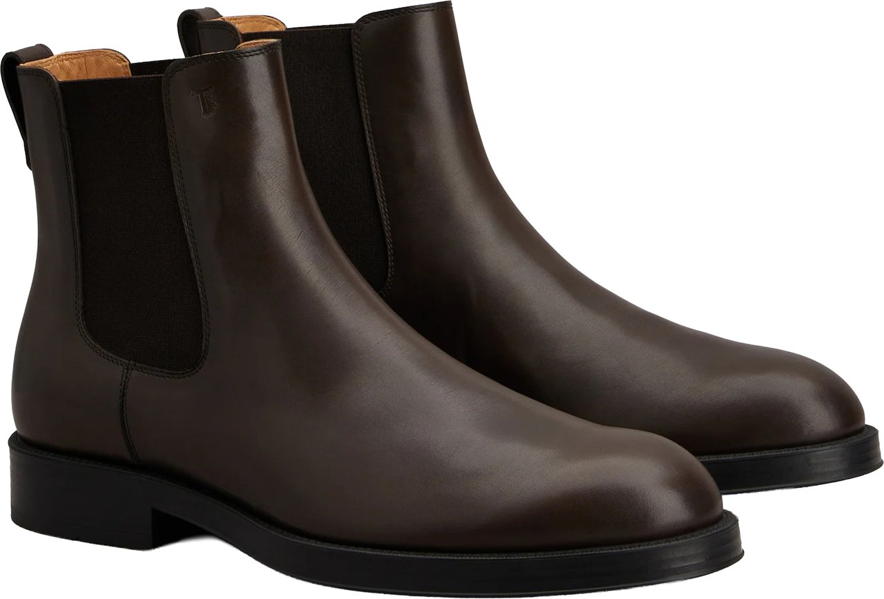 Tod's Black Stivaletto Smooth Leather Ankle Boots Zwart
