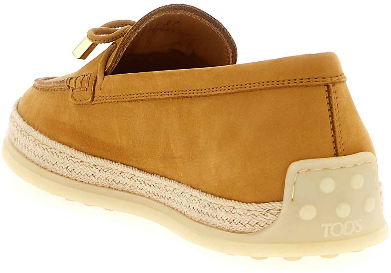 Tod's Beige Calfskin Slip-On Loafers Beige