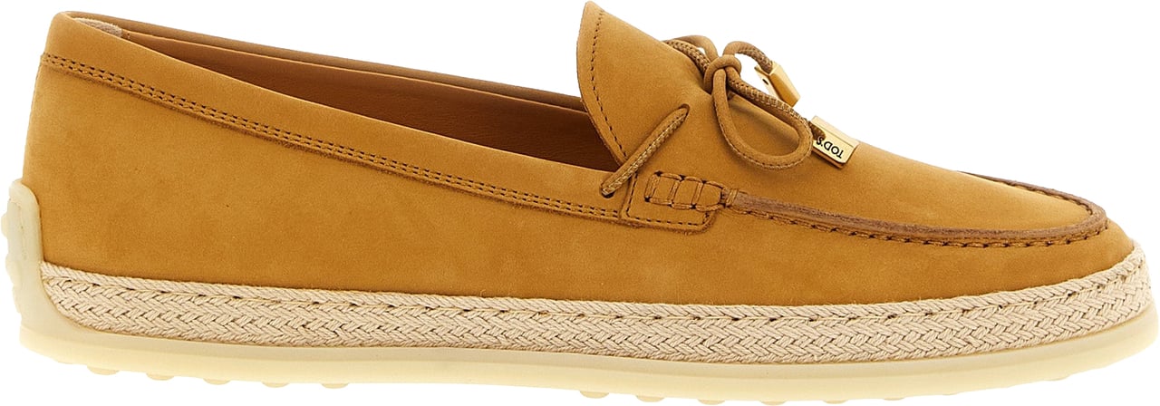 Tod's Beige Calfskin Slip-On Loafers Beige