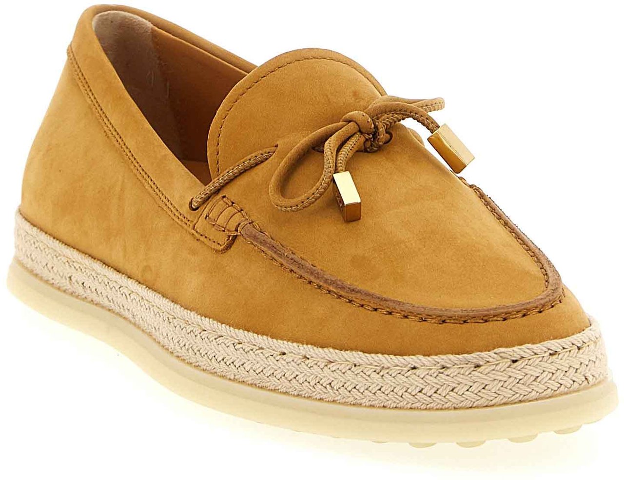 Tod's Beige Calfskin Slip-On Loafers Beige