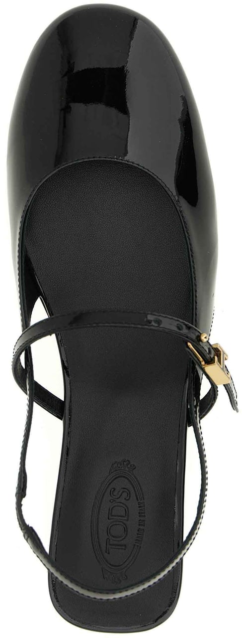 Tod's Black Calfskin Ballet Flats Zwart