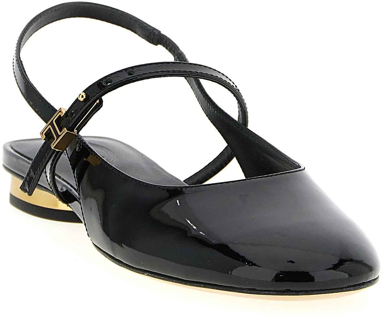 Tod's Black Calfskin Ballet Flats Zwart