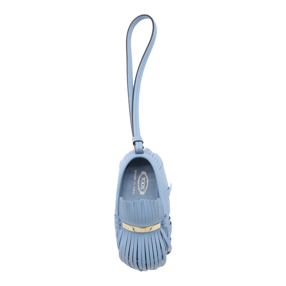 Tod's Miniature Loafer-Shaped Keychain Blauw