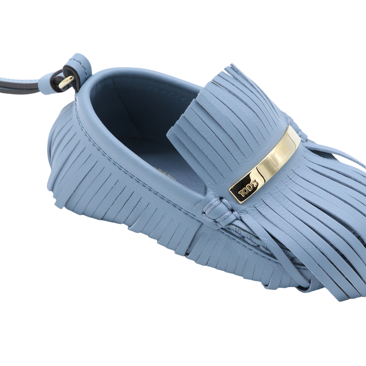 Tod's Miniature Loafer-Shaped Keychain Blauw