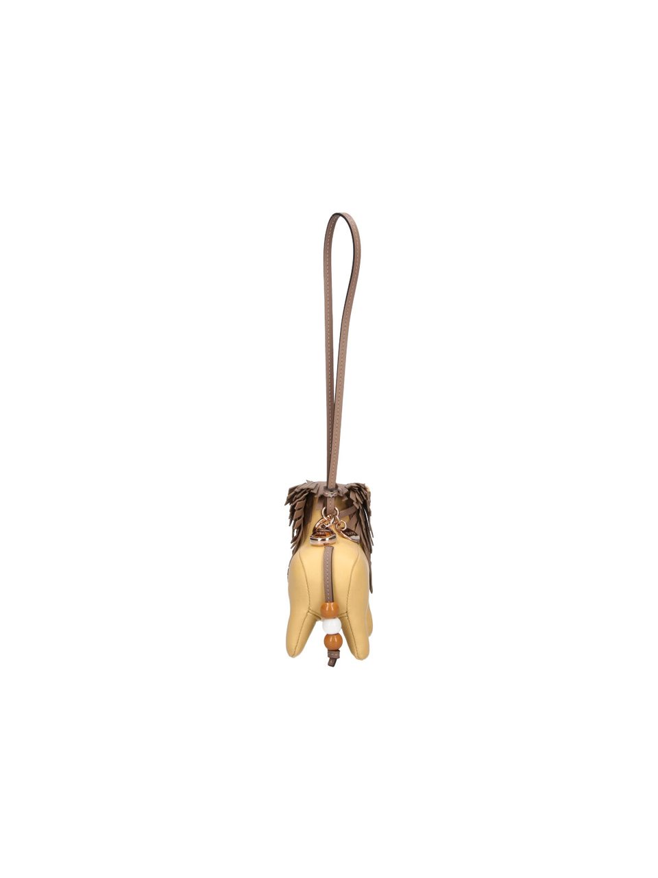 Tod's Brown Leone Leather Keychain Bruin
