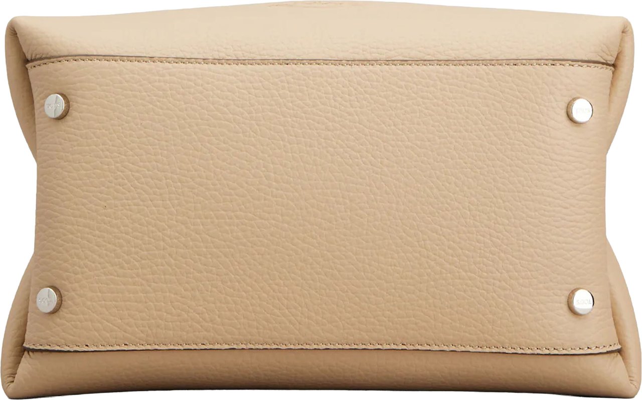 Tod's Neutral Textured Leather Handbag Neutraal