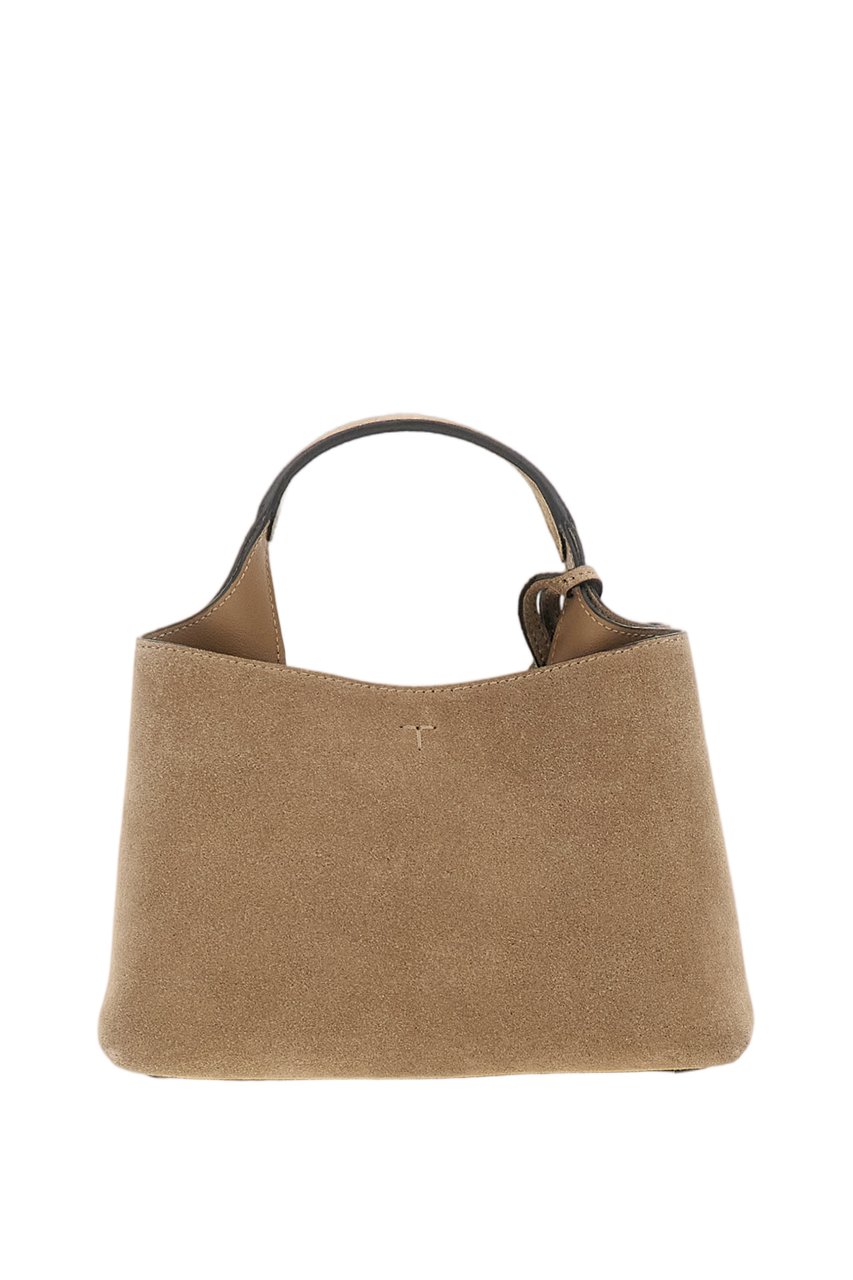 Tod's Beige Suede Micro Handbag Neutraal
