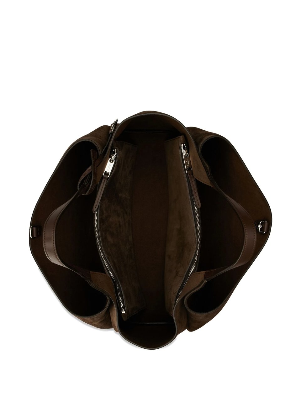 Tod's Spacious Brown Suede Tote Bag with Leather Accents Bruin