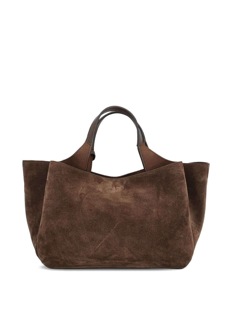 Tod's Brown Suede T-Charm Mini Handbag Zwart