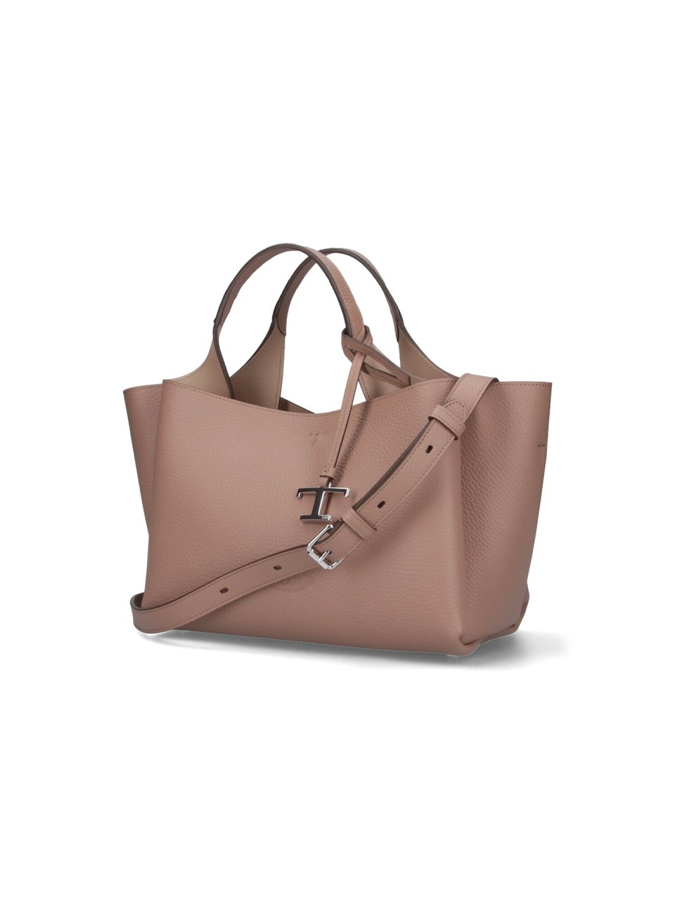 Tod's Mini Beige Leather Tote Neutraal