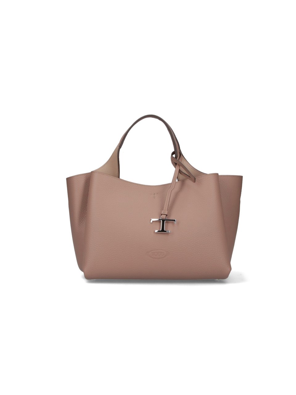 Tod's Mini Beige Leather Tote Neutraal