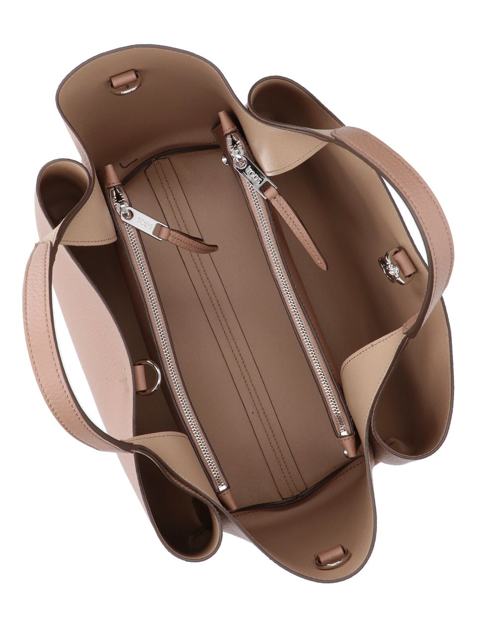 Tod's Mini Beige Leather Tote Neutraal